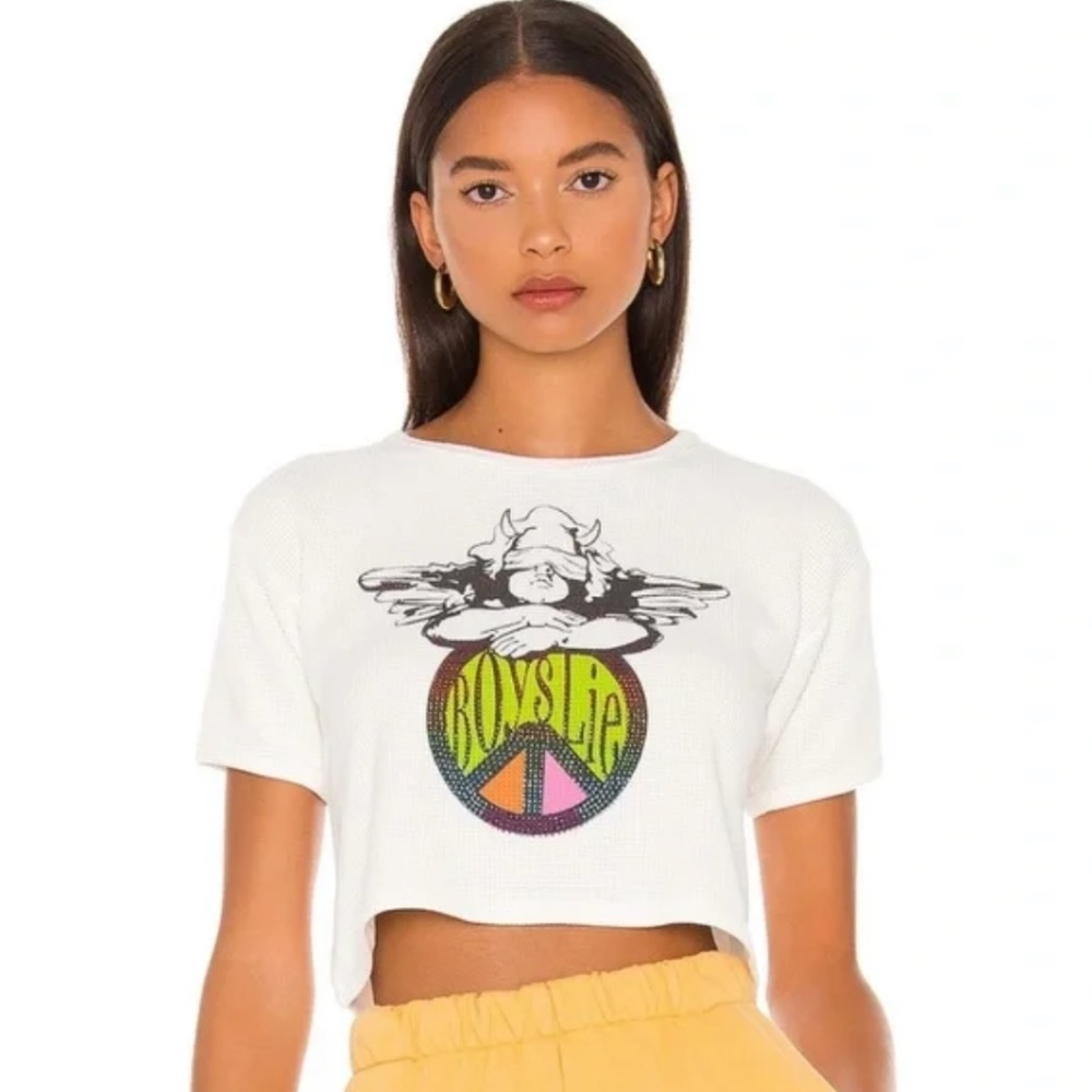 Boys Lie- Peace, love, Thermal White Tee
